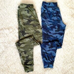 2 Pairs of Gap Soft Green and Blue Camo Joggers EUC•Size Medium or 8